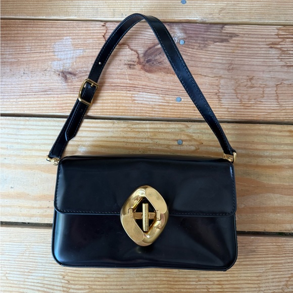 Rebecca Minkoff Small G Black Leather Shoulder Bag - Picture 2 of 4